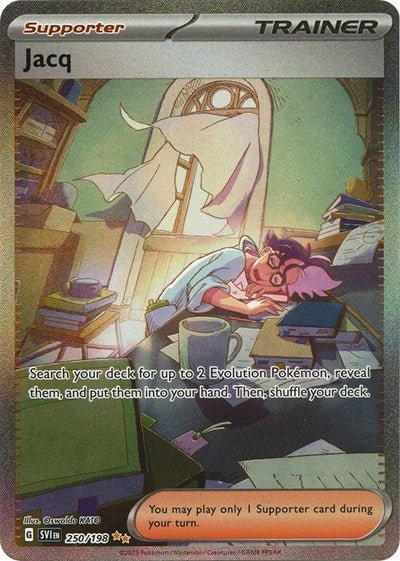 Pokémon card: Jacq 250/198 from Scarlet & Violet base set (Special Illustration Rare), front of card