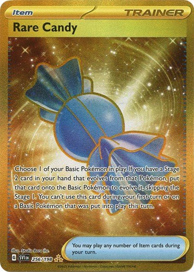 Pokémon card: Rare Candy 256/198 from Scarlet & Violet base set (Hyper Rare), front of card