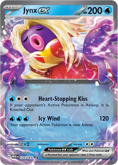 Pokémon card: Jynx ex 124/165 from 151 (SV2a) (Double Rare), Water type, front of card
