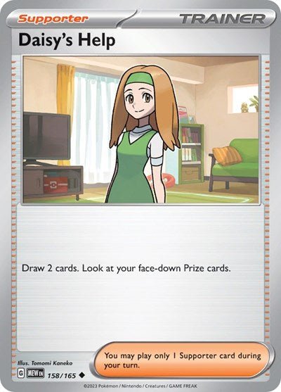 Pokémon card: Daisy's Help 158/165 from 151 (SV2a) (Uncommon), front of card
