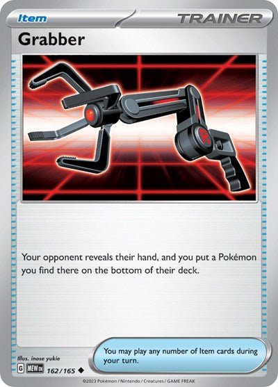 Pokémon card: Grabber 162/165 from 151 (SV2a) (Uncommon), front of card