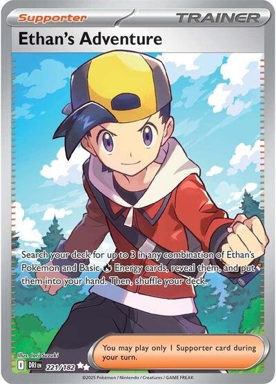Pokémon card: Ethan's Adventure 221/182 from Destined Rivals (Ultra Rare), front of card
