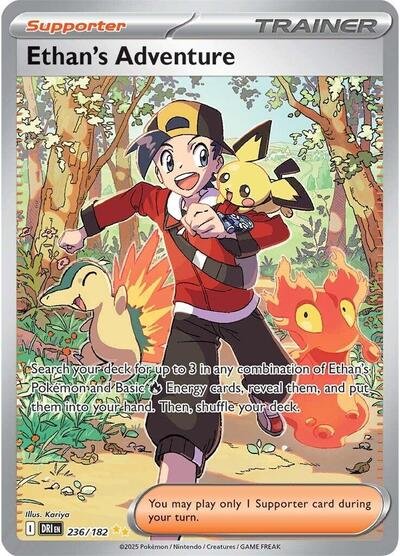 Pokémon card: Ethan's Adventure 236/182 from Destined Rivals (Special Illustration Rare), front of card