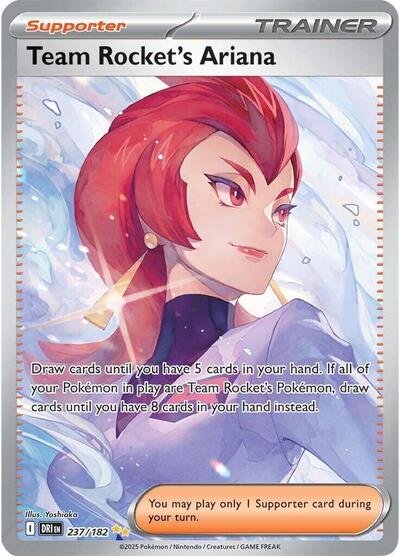 Pokémon card: Team Rocket's Ariana 237/182 from Destined Rivals (Special Illustration Rare), front of card