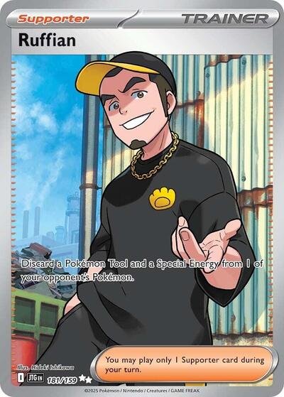 Pokémon card: Ruffian 181/159 from Journey Together (Ultra Rare), front of card