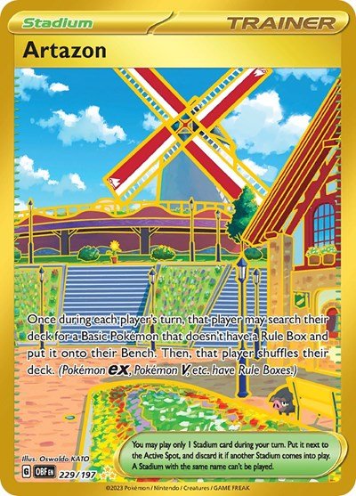 Pokémon card: Artazon 229/197 from Obsidian Flames (Hyper Rare), front of card