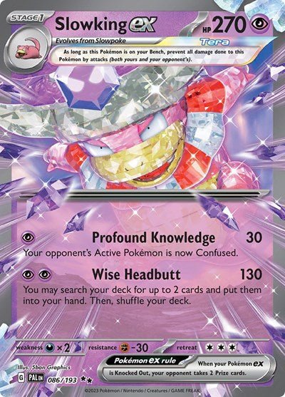 Pokémon card: Slowking ex 086/193 from Paldea Evolved (Double Rare), Psychic type, front of card