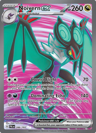 Pokémon card: Noivern ex 246/193 from Paldea Evolved (Ultra Rare), Dragon type, front of card
