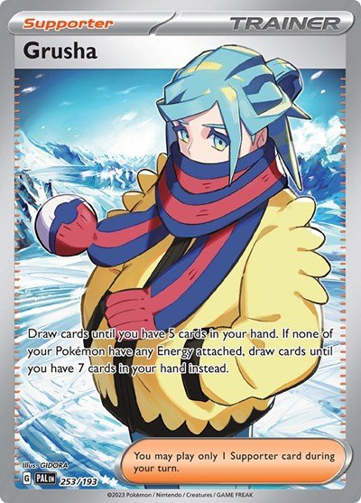 Pokémon card: Grusha 253/193 from Paldea Evolved (Ultra Rare), front of card
