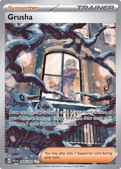 Pokémon card: Grusha 268/193 from Paldea Evolved (Special Illustration Rare), front of card