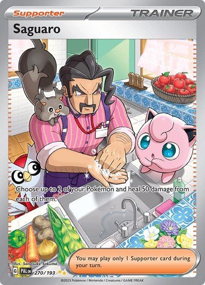 Pokémon card: Saguaro 270/193 from Paldea Evolved (Special Illustration Rare), front of card