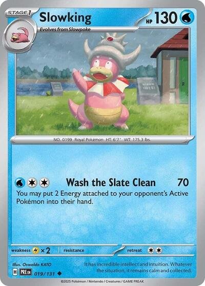 Pokémon card: Slowking 019/131 from Prismatic Evolutions (Uncommon), Water type, front of card