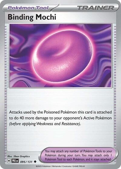 Pokémon card: Binding Mochi 095/131 from Prismatic Evolutions (Uncommon), front of card