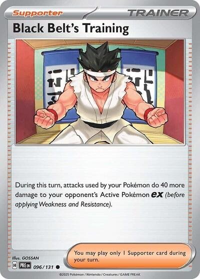 Pokémon card: Black Belt's Training 096/131 from Prismatic Evolutions (Common), front of card