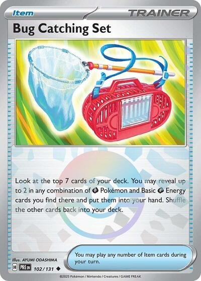 Pokémon card: Bug Catching Set (Poke Ball Pattern) 102/131 from Prismatic Evolutions (Uncommon), front of card