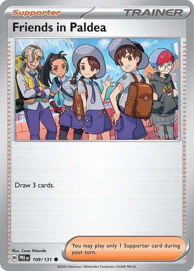 Pokémon card: Friends in Paldea 109/131 from Prismatic Evolutions (Common), front of card