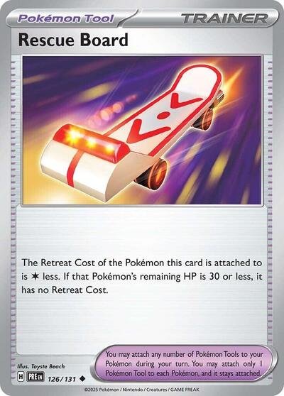 Pokémon card: Rescue Board 126/131 from Prismatic Evolutions (Uncommon), front of card