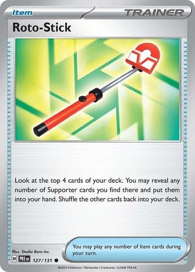Pokémon card: Roto-Stick 127/131 from Prismatic Evolutions (Common), front of card