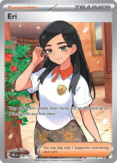 Pokémon card: Eri 136/131 from Prismatic Evolutions (Ultra Rare), front of card