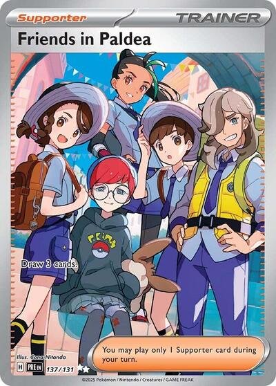 Pokémon card: Friends in Paldea 137/131 from Prismatic Evolutions (Ultra Rare), front of card