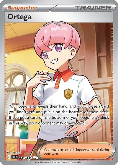 Pokémon card: Ortega 141/131 from Prismatic Evolutions (Ultra Rare), front of card