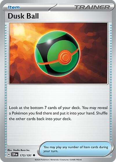 Pokémon card: Dusk Ball 175/191 from Surging Sparks (Uncommon), front of card