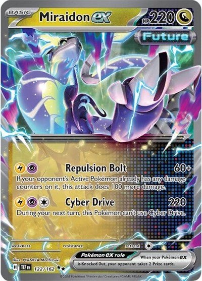 Pokémon card: Miraidon ex 122/162 from Temporal Forces (Double Rare), Dragon type, front of card
