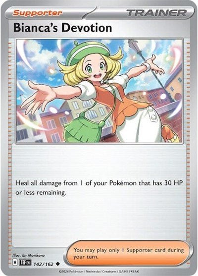 Pokémon card: Bianca's Devotion 142/162 from Temporal Forces (Uncommon), front of card