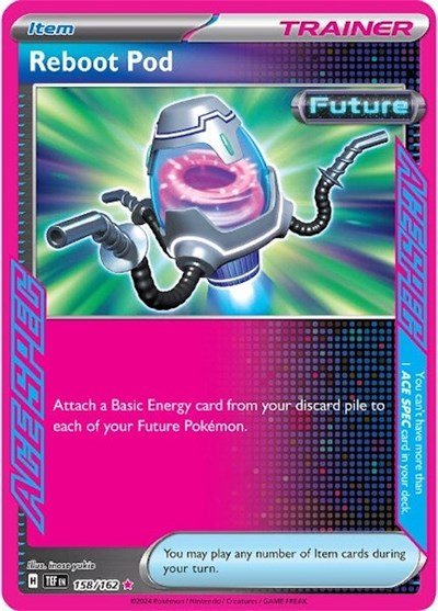 Pokémon card: Reboot Pod 158/162 from Temporal Forces (ACE SPEC Rare), front of card