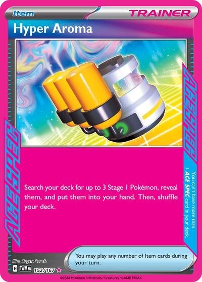 Pokémon card: Hyper Aroma 152/167 from Twilight Masquerade (ACE SPEC Rare), front of card