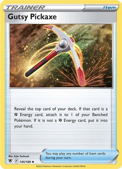 Pokémon card: Gutsy Pickaxe 145/189 from Astral Radiance (Uncommon), front of card