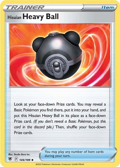 Pokémon card: Hisuian Heavy Ball 146/189 from Astral Radiance (Uncommon), front of card