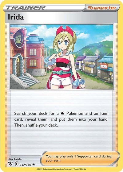 Pokémon card: Irida 147/189 from Astral Radiance (Holo Rare), front of card