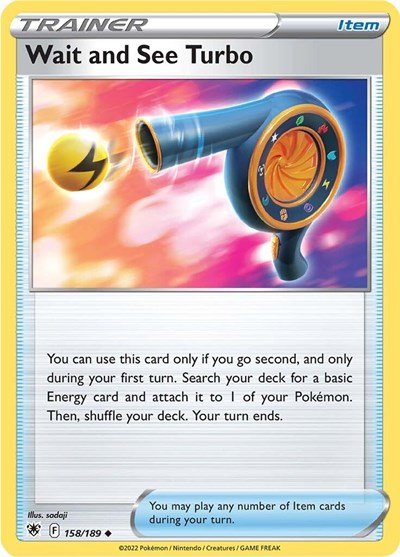 Pokémon card: Wait and See Turbo 158/189 from Astral Radiance (Uncommon), front of card
