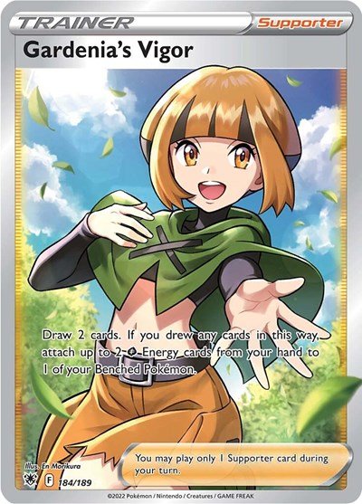 Pokémon card: Gardenia's Vigor (Full Art) 184/189 from Astral Radiance (Ultra Rare), front of card