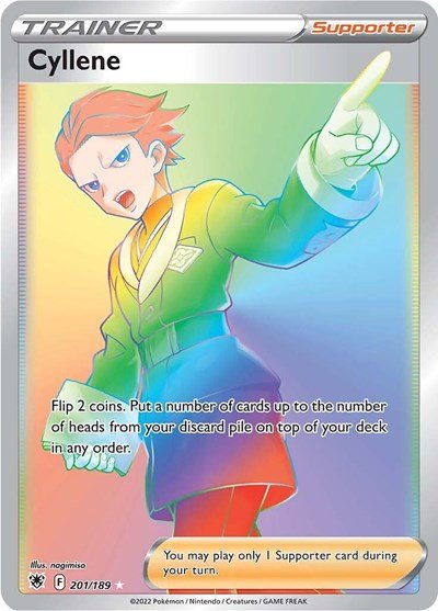 Pokémon card: Cyllene 201/189 from Astral Radiance (Secret Rare), front of card