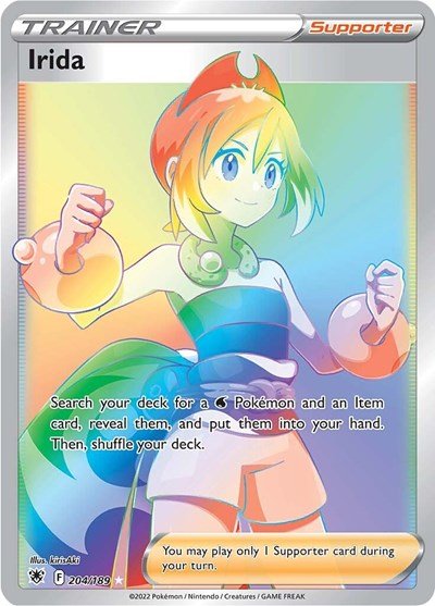 Pokémon card: Irida 204/189 from Astral Radiance (Secret Rare), front of card