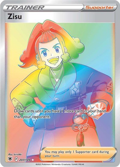 Pokémon card: Zisu 207/189 from Astral Radiance (Secret Rare), front of card