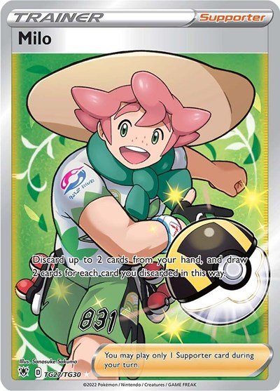Pokémon card: Milo TG27/TG30 from Astral Radiance Trainer Gallery (Ultra Rare), front of card