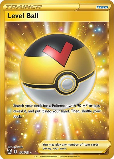 Pokémon card: Level Ball 181/163 from Battle Styles (Secret Rare), front of card