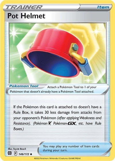 Pokémon card: Pot Helmet 146/172 from Brilliant Stars (Uncommon), front of card