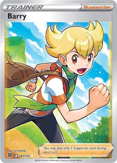 Pokémon card: Barry (Full Art) 167/172 from Brilliant Stars (Ultra Rare), front of card
