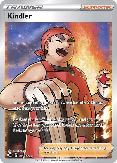 Pokémon card: Kindler (Full Art) 170/172 from Brilliant Stars (Ultra Rare), front of card