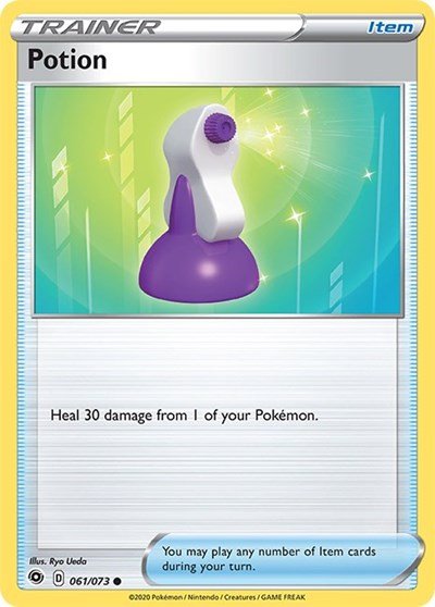 Pokémon card: Potion 061/073 from Champions Path (Common), front of card