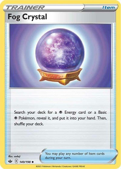 Pokémon card: Fog Crystal 140/198 from Chilling Reign (Uncommon), front of card