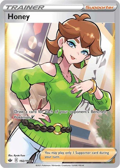 Pokémon card: Honey (Full Art) 192/198 from Chilling Reign (Ultra Rare), front of card