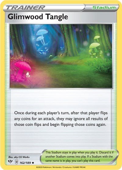Pokémon card: Glimwood Tangle 162/189 from Darkness Ablaze (Uncommon), front of card