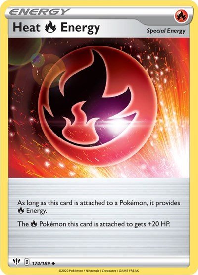 Pokémon card: Heat R Energy 174/189 from Darkness Ablaze (Uncommon), front of card