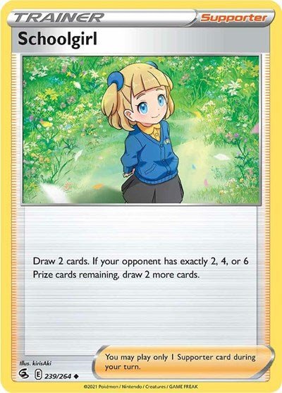 Pokémon card: Schoolgirl 239/264 from Fusion Strike (Uncommon), front of card