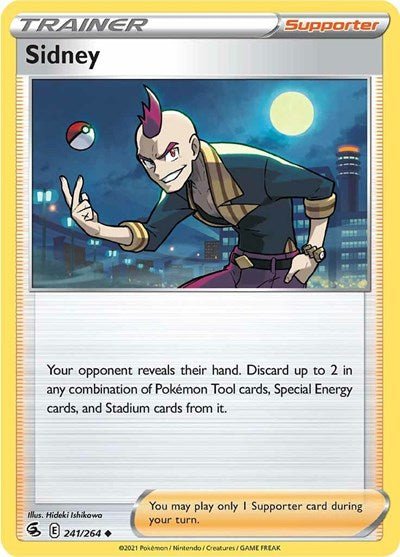 Pokémon card: Sidney 241/264 from Fusion Strike (Uncommon), front of card